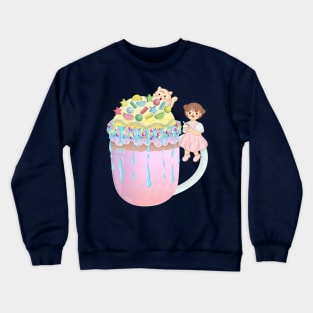 Strawberry mango boba ice cream Crewneck Sweatshirt